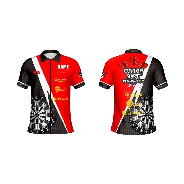 Custom Sublimation Dart Shirts Team Polo Bowling Shirt for Men OEM Sportswear for Adults Other Sportswear Types
