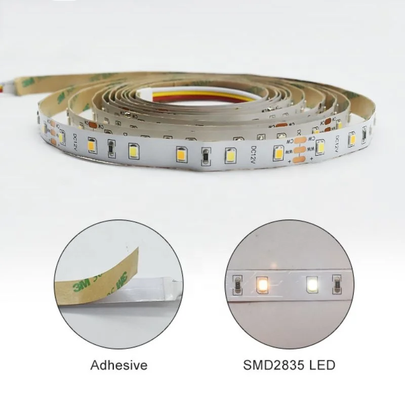 High CRI 97 SMD 2835 tunable white led strip 1800K to 6500K CCT Adjustable LED Strip Light