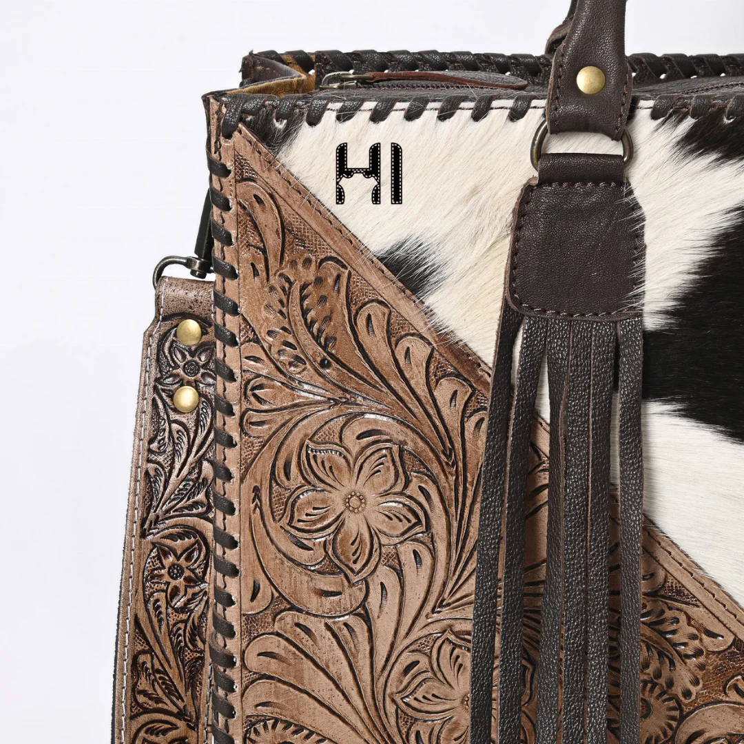 Best Selling Hand Tooled Cowhide Leather Hand Tooled Crossbody Bag for Girlfriend Gifting Use Available at Export