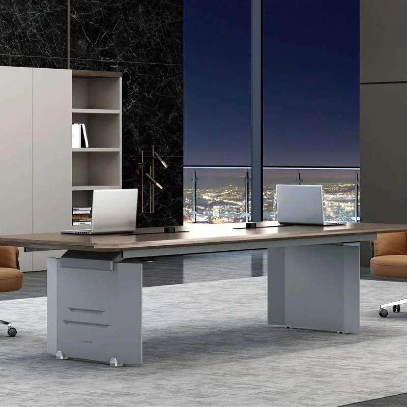 Металлический прямоугольный Овальный современный офисный стол для конференц-зала руководитель комбинированный руководителя