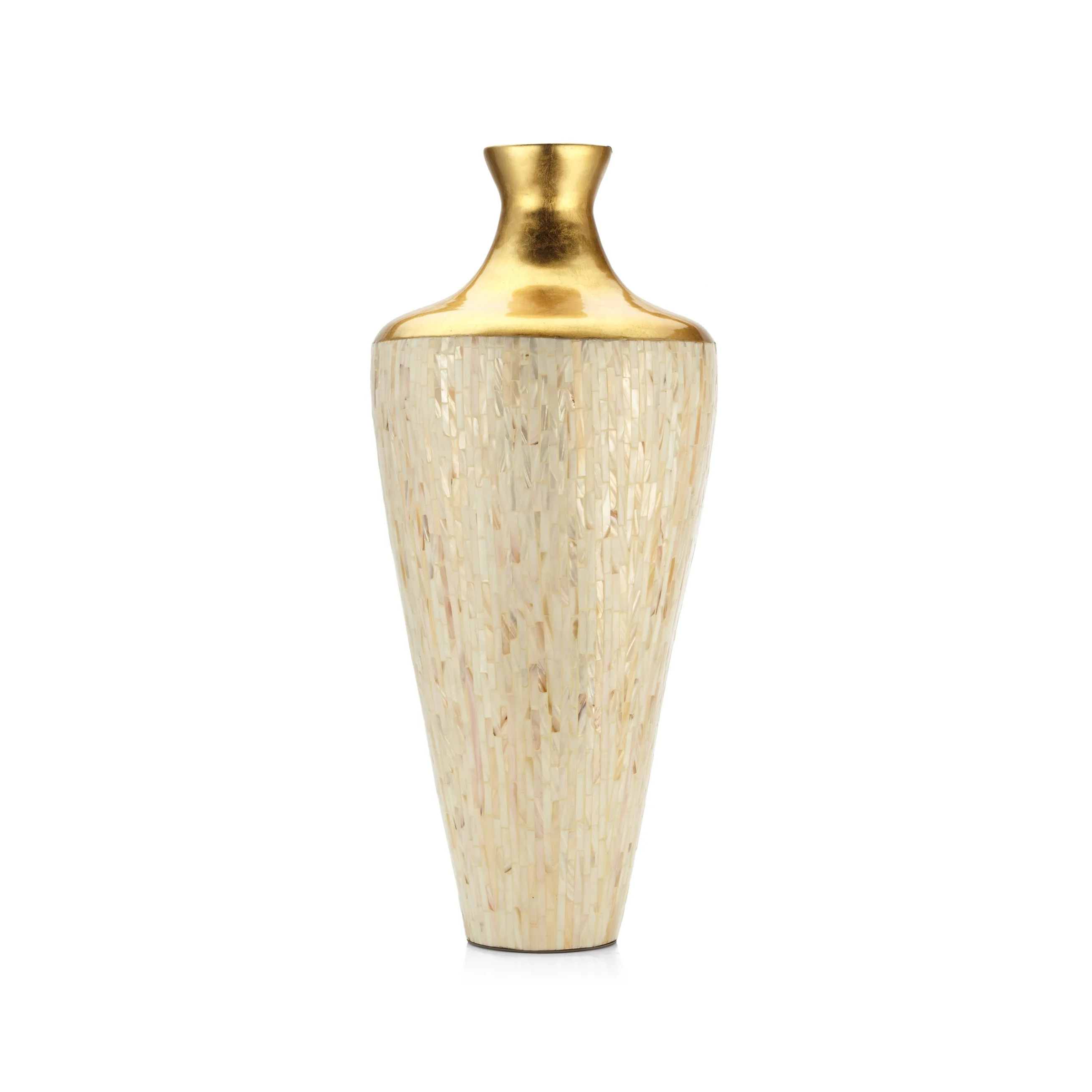 High quality home decoration mother of pearl flower vase handmade capiz shell decoration small vase from Vietnam