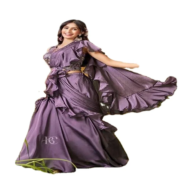 Hot Selling Silk Fabric Women Lehenga Choli With Drape-Style Dupatta Low Price Ethnic Clothing Available At Wholesale Price