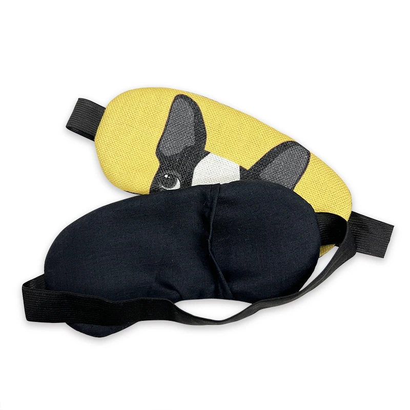 Buti Custom LOGO  Blank Sublimation Eye Mask Printing Sleeping Eye Mask Cotton Linen Sublimation Elastic Strap Shading Eye Mask