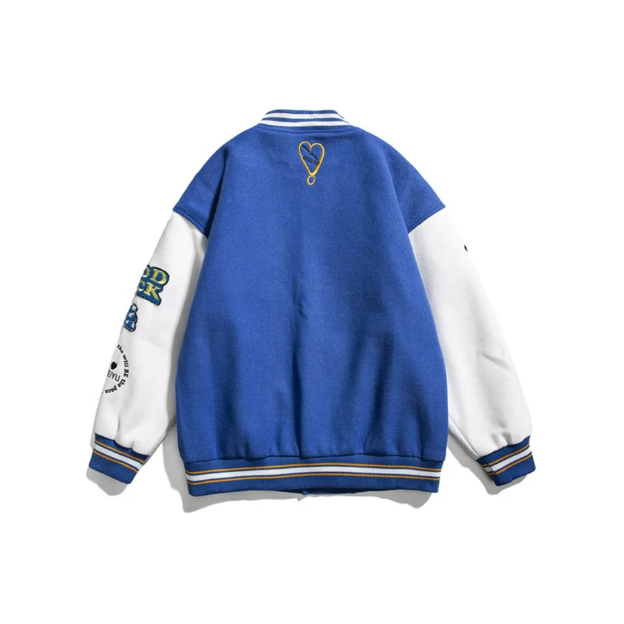 Бейсбольная куртка Letterman для взрослых и молодежи цветная флисовая/шерстяная унисекс