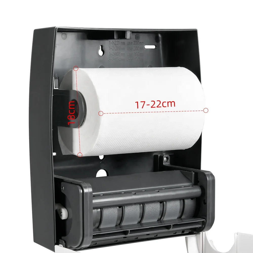 ABS Plastic Auto Cut Paper Towel Dispenser Bathroom Jumbo Roll Kitchen Multifold Hand Tissue Holder Toilet Wall Mounted