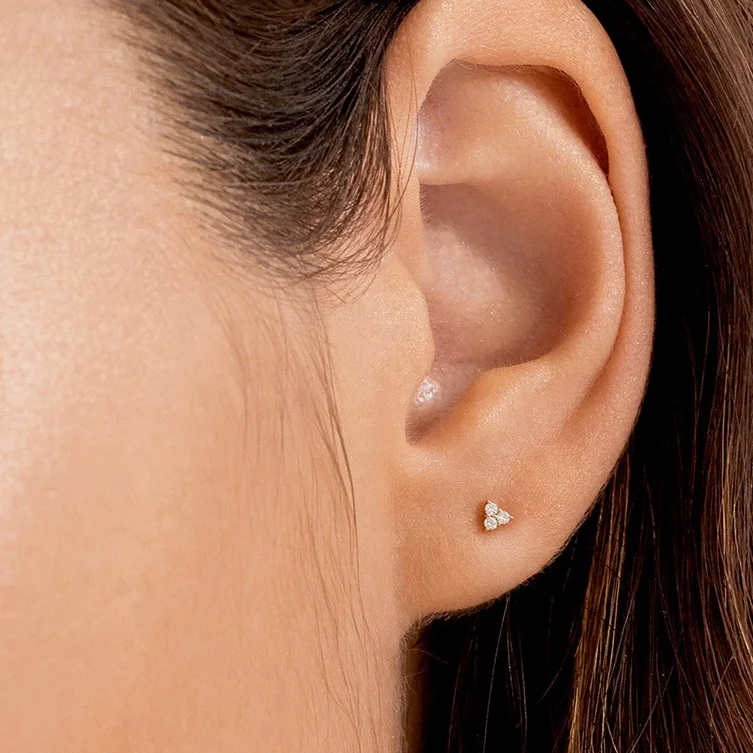 Hot Selling 925 Sterling Silver 14K/18K Gold Plated Popular Fine Jewelry Multi Classic Shape Dainty CZ Stud Collection Wholesale