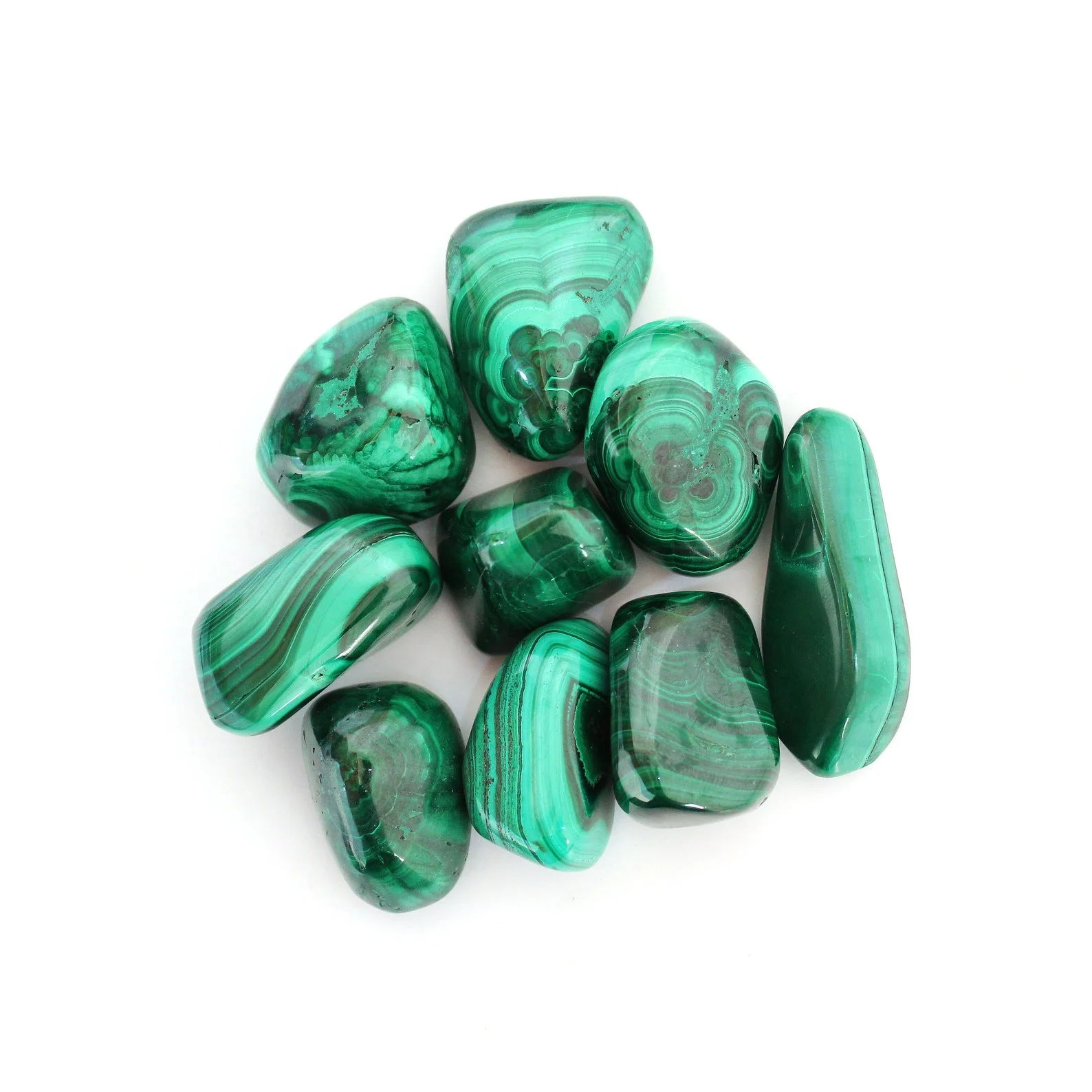 Natural Green Malachite Crystal Tumbled Stones Polished Malachite Crystal Tumbled Stones Malachite Healing Tumble Stone