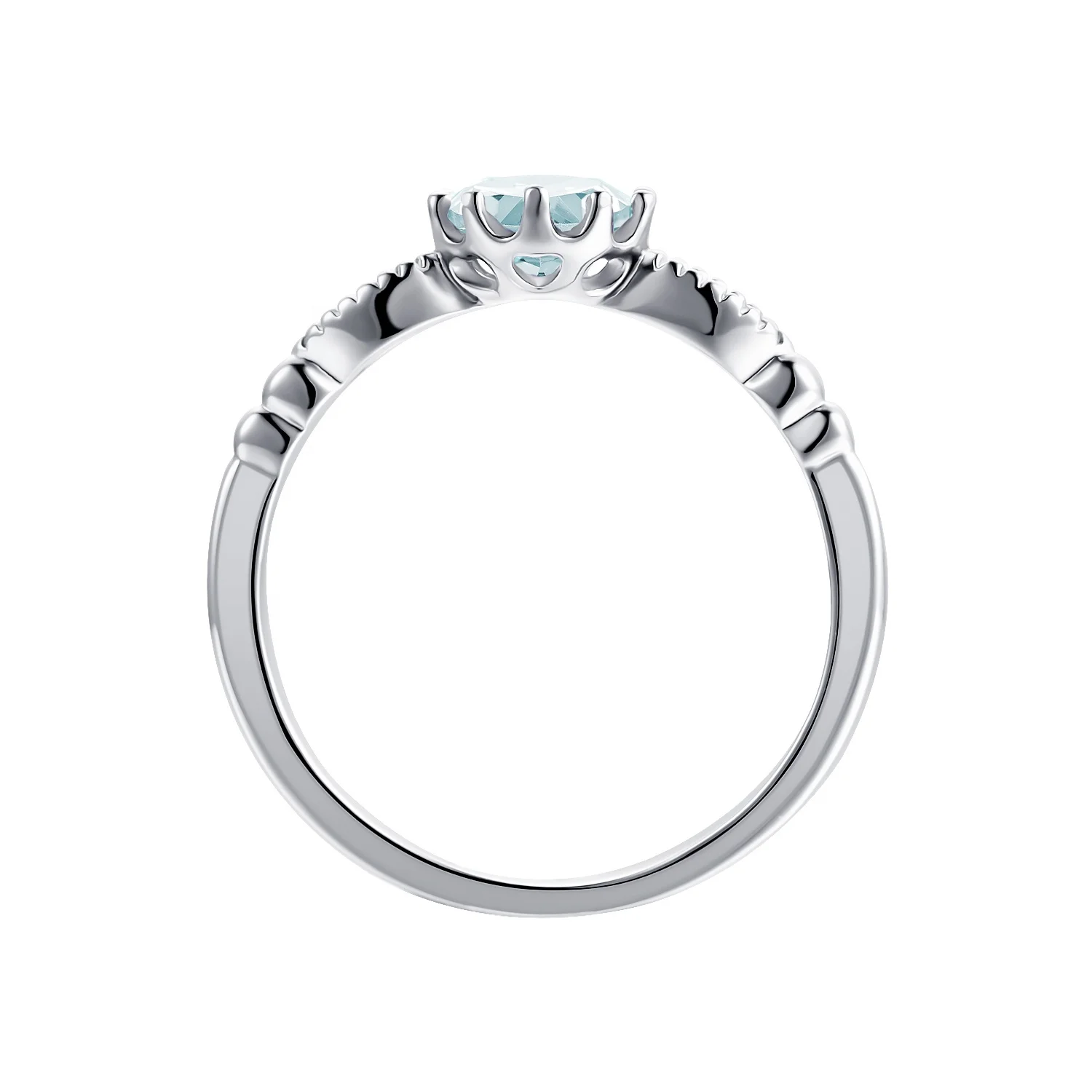 925 Sterling Silver Natural Gemstone Blue Topaz Queen Crown Wedding Engagement Ring For Women Girls 2022 Destiny Jewellery