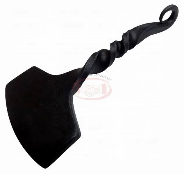 Handmade Forged, Blacksmith, Viking Axe Amulet Thor hammer, Mjollnir, Pendant, Jewellery, Iron Swirl Pendant Pagan, Necklace