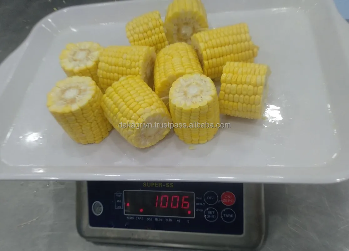 Agriculture GMO Whole Vietnam 24 months Shelf Life Frozen 100% IQF Freezing Process Yellow Corn Whole With Vaccum Packaging