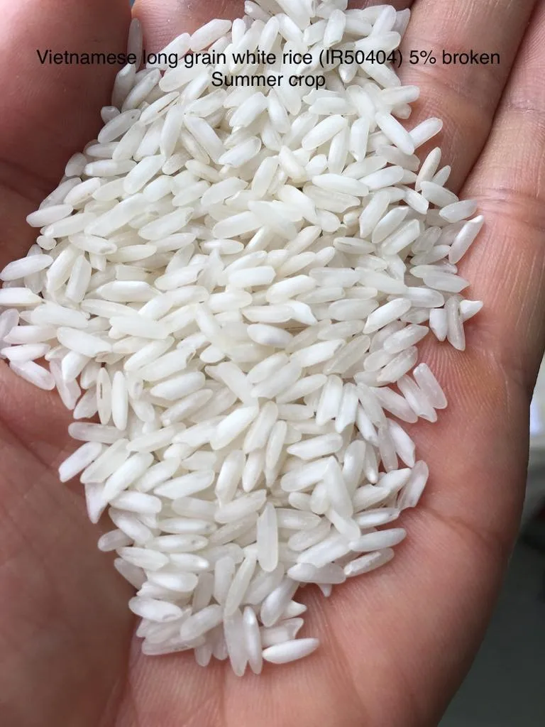 Vietnam Rice Long grain white rice IR50404 Crop Style Time Packing Kind Color Cooking Sugar Shelf Water Origin Type Hard