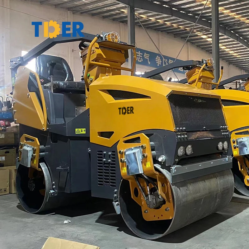 Best Selling Strong Power Double Drum Vibratory Rollers Big Promotion Single Drive Road Roller For Sale