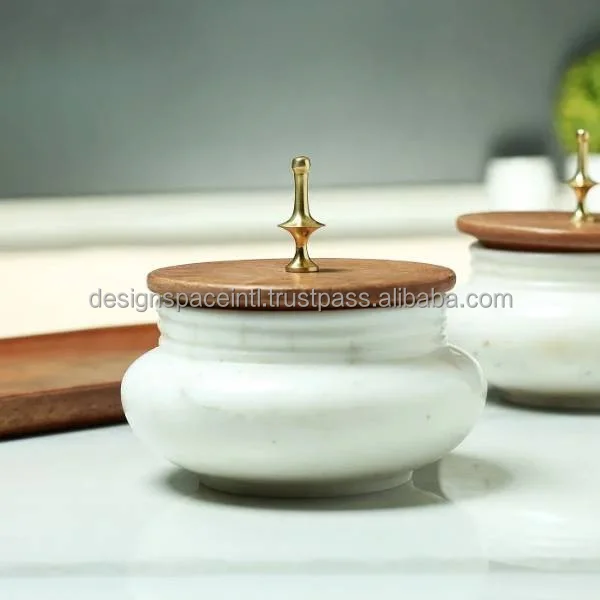 Most Demanding Marble Jar with Wooden Lid at best rate