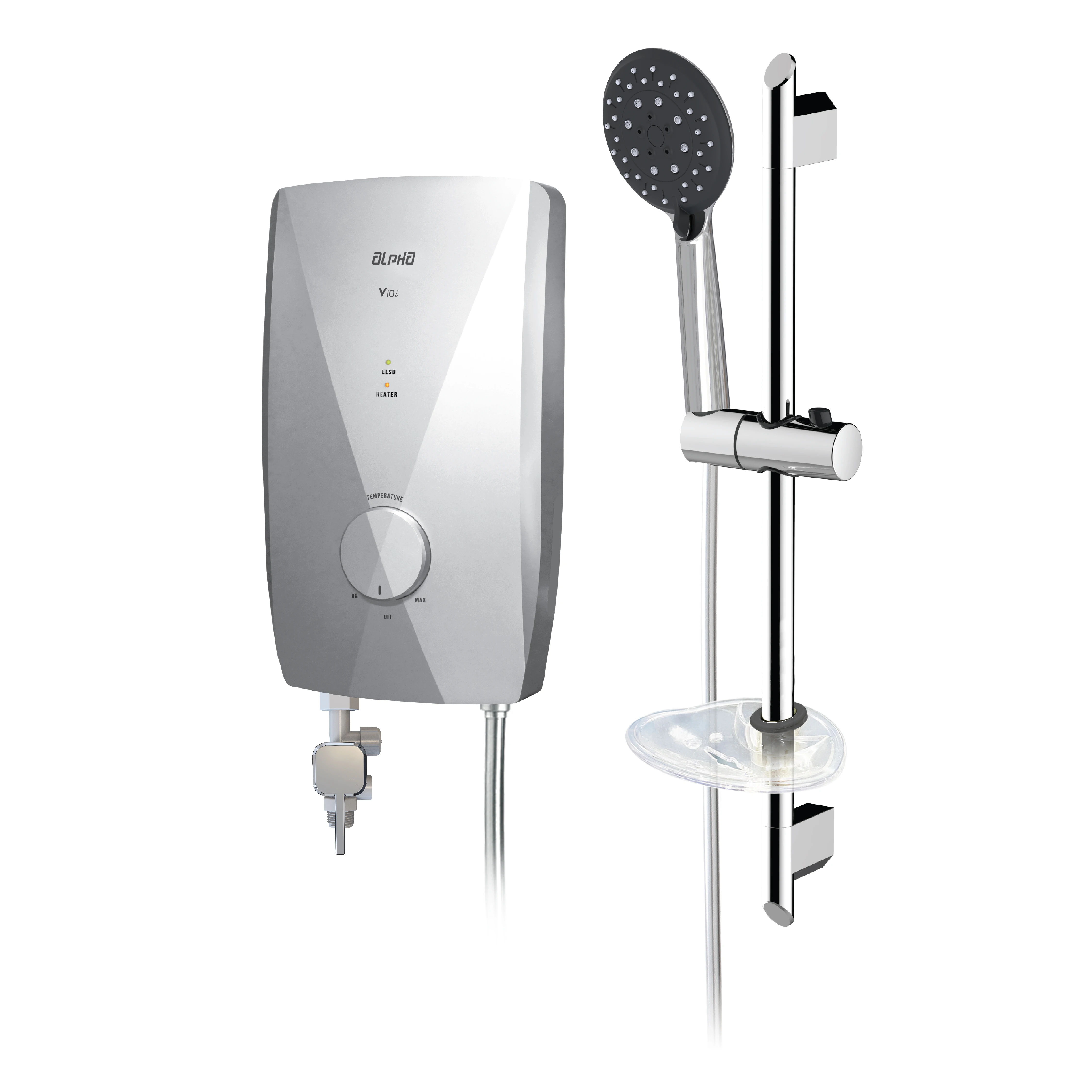 Top Sales V10E Wall Mounted Instant Electric Water Heater with Rain Shower 4 Color Options for Hotel & House Use