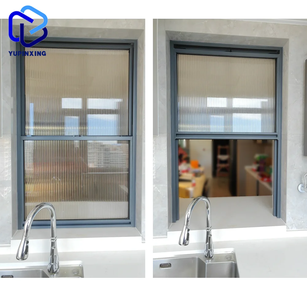 Black modern energy efficient vinyl american style doors and plastic metal aluminium in china storm double single hung windows