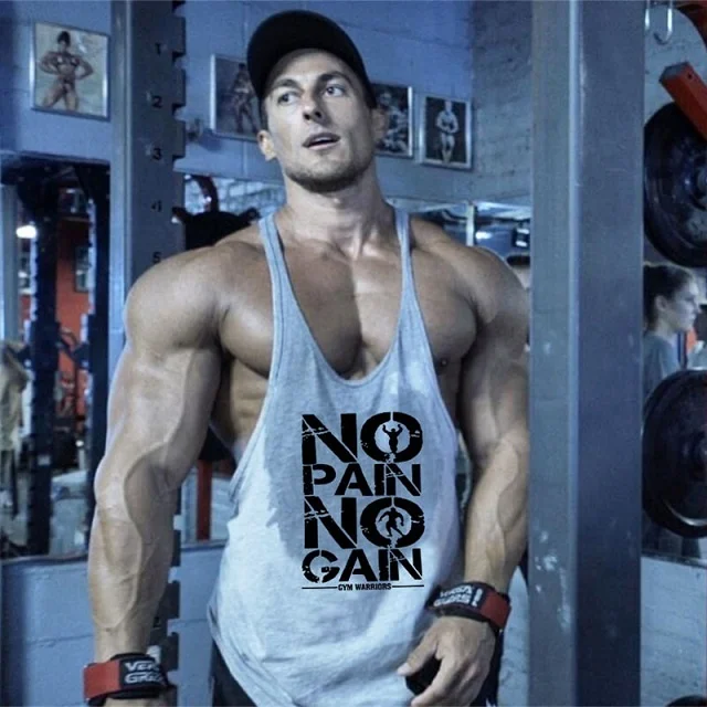 Gym Workout Sleeveless Shirt Stringer Tank Top Men BodyBuilding Clothing Fitness Mens Sportswear Vests Muscle Singlets Casual