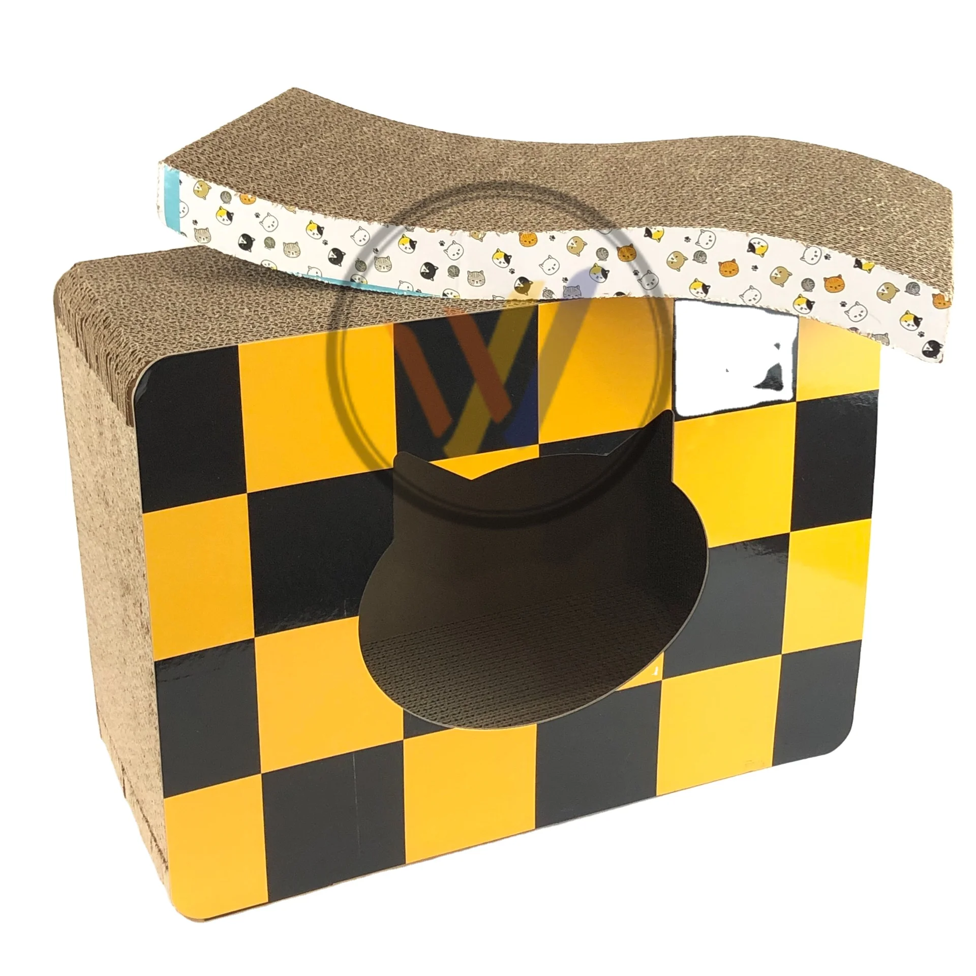 Cat Scratcher Cardboard Scratching Cardboard with Catnip Cat Scratch Lounge for Cat Scratch Bed - Ms. Christin