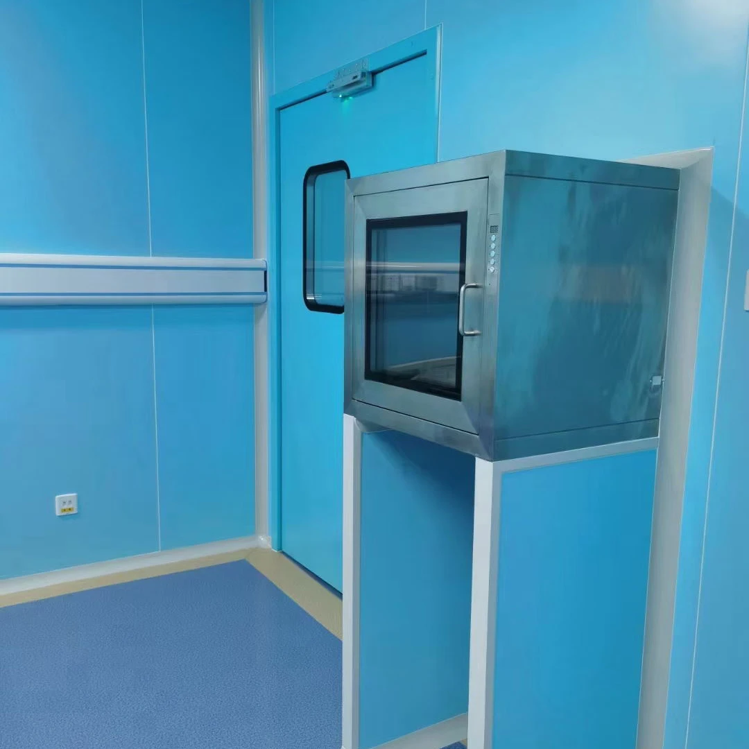 GMP Stainless Steel Pass Box Static Type Electrical Interlock Clean Room Pass Through Box Multi function Pass Box