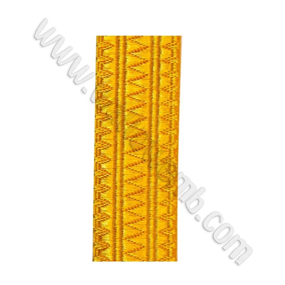 Wholesale Manufacturer of Ceremonial Gold Braid Lace Trim Ceremonial Uniform French Wire Thread Fabric