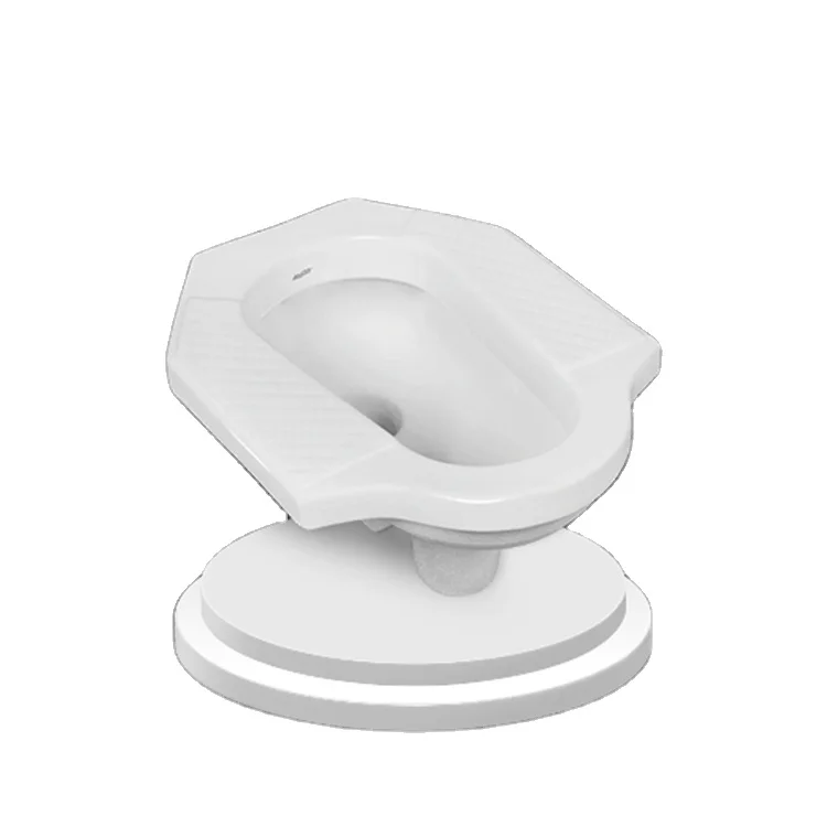 Discounted Market Price of High Standard Quality New Design Sanitary Ware White Ceramic Squat Pan without Fender from India