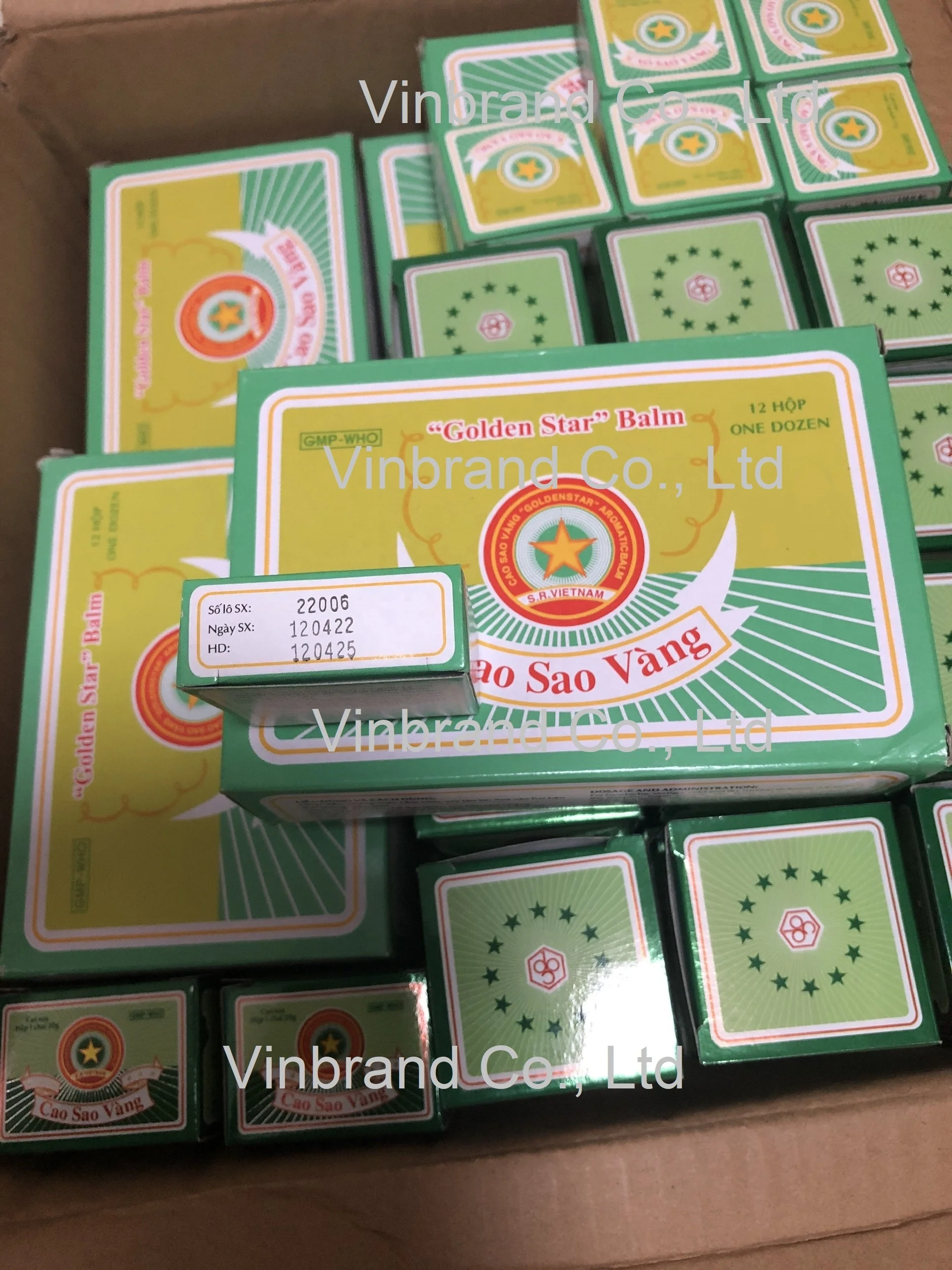 Golden Star Balm 10g/ Vietnamese Cao Sao Vang / Vietnamese All Natural Aromatic Balsam Medicinal Ointment