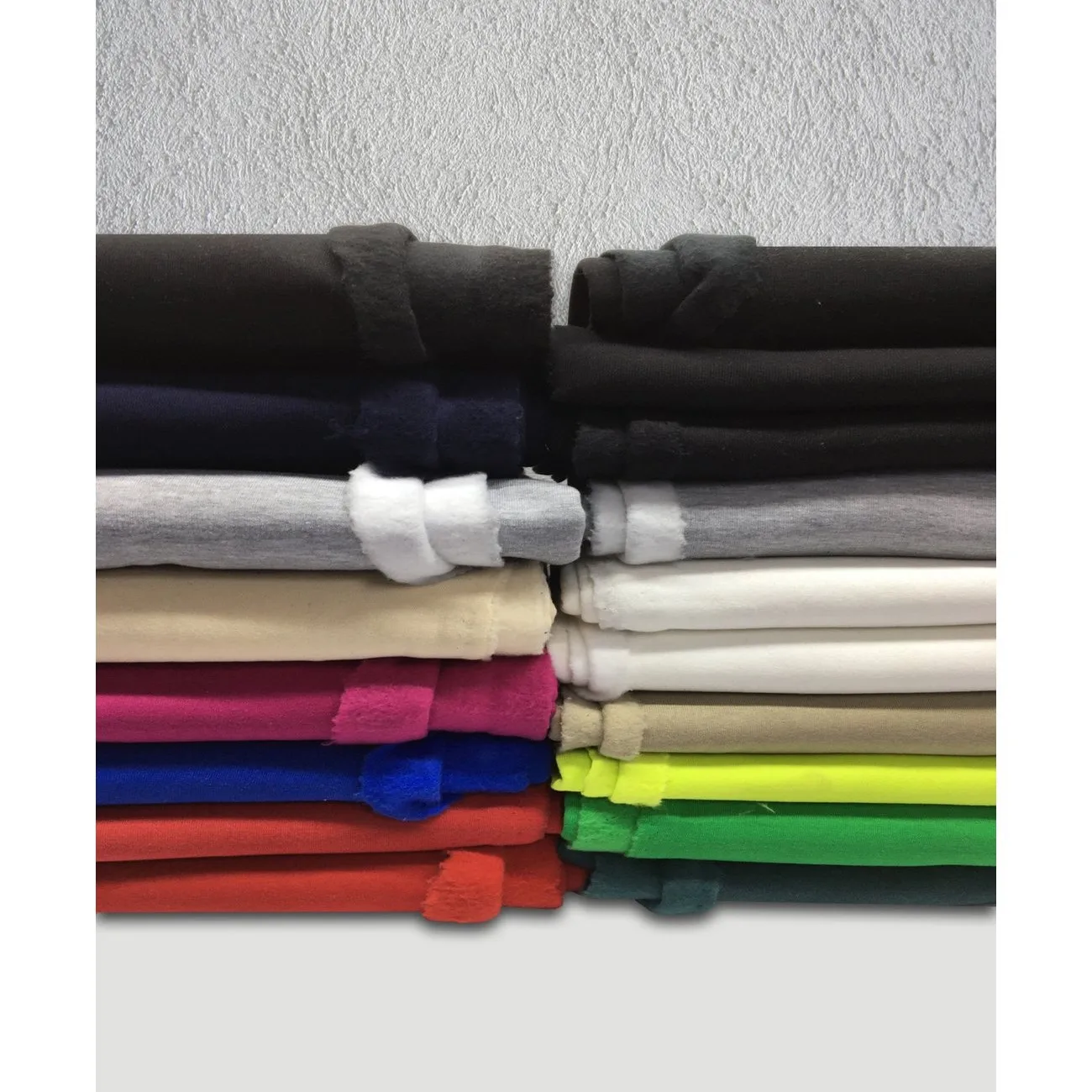 Benetton Color French Terry Cotton Fabric 65% Cotton 35% Polyester Blended Fabric Winter Clothing Brushed 3 Fleece Knitted Terry