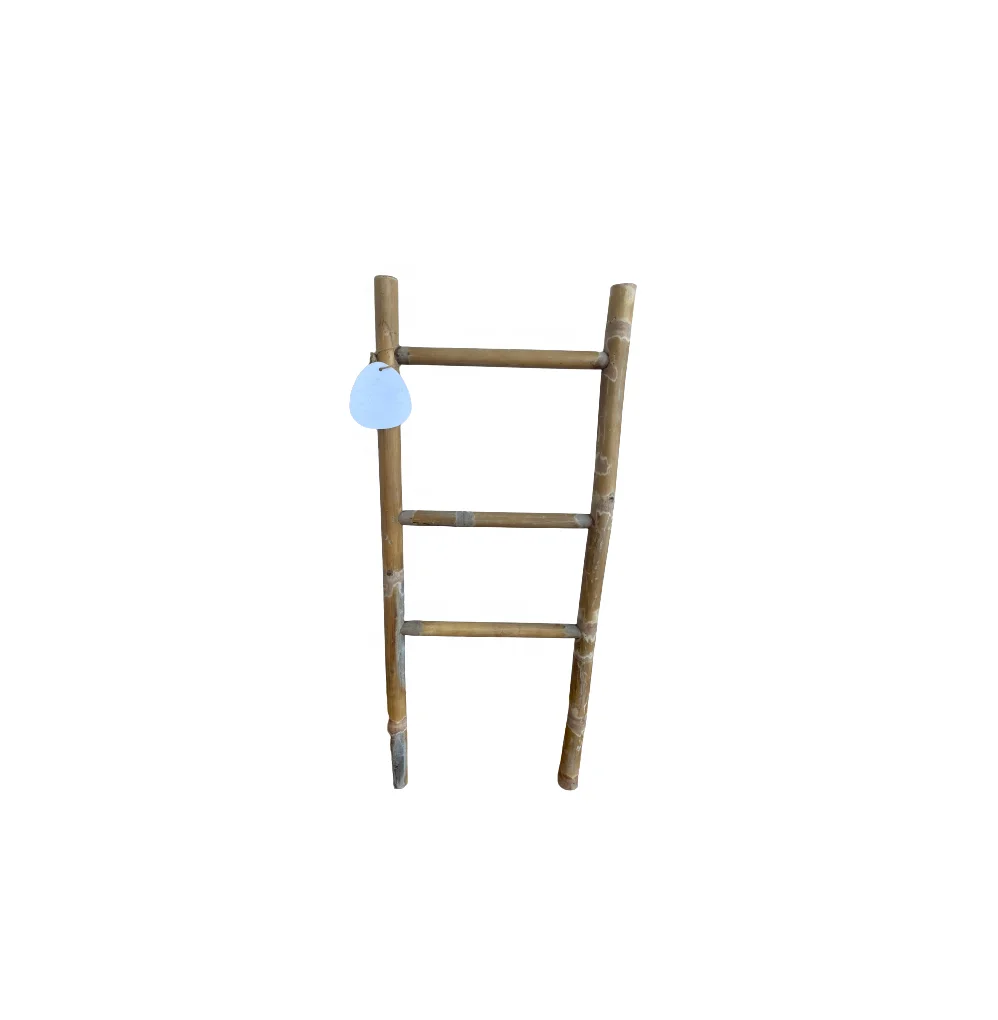 Wholesale Decorative Bamboo Blanket Ladder Ready to Ship Home Bathroom Wall Hanging for Bamboo Handicrafts and Stool Decor