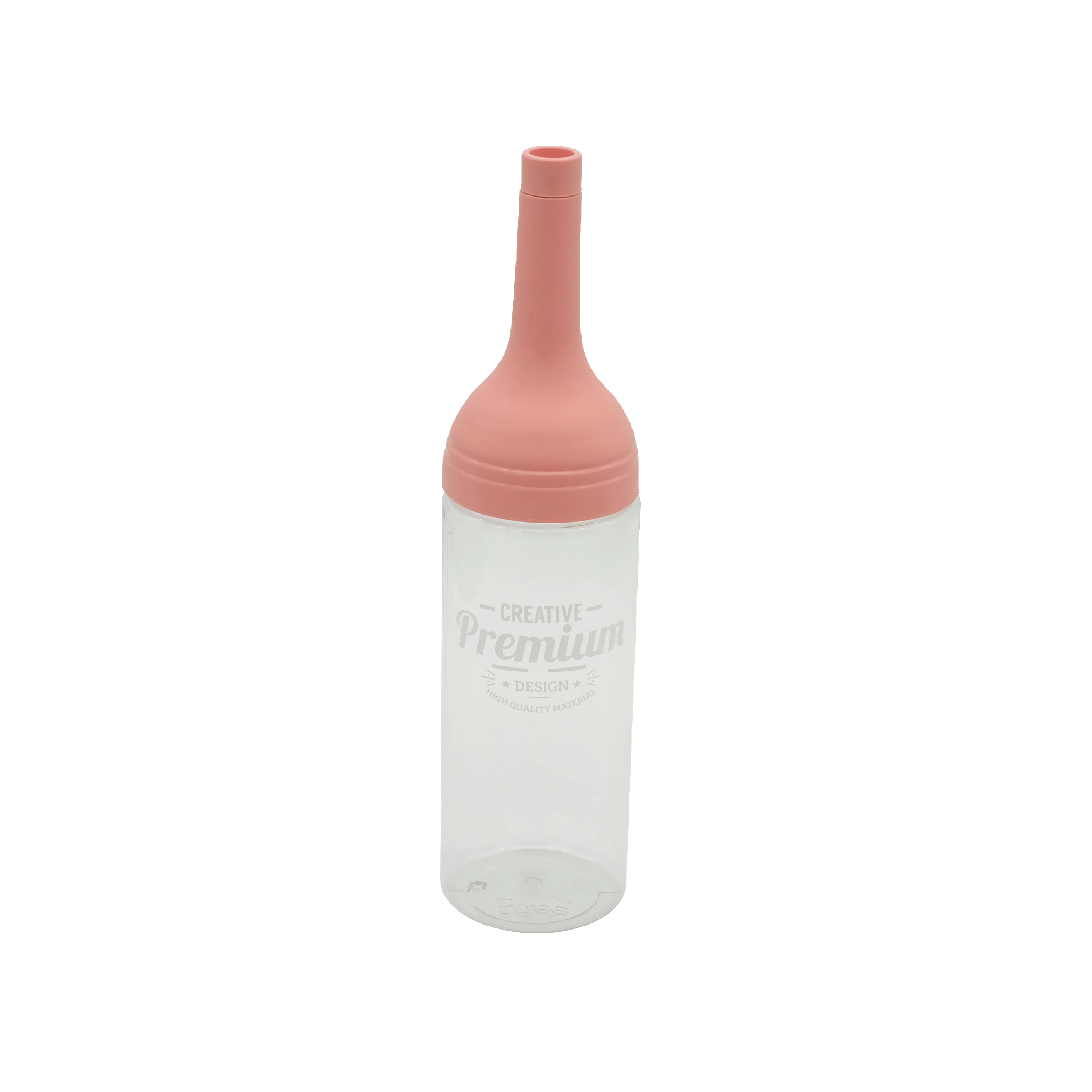 Designed water bottle wine bottle shape water bottle for girls stylish plastic grade food PET from Thailand xmas gift tags