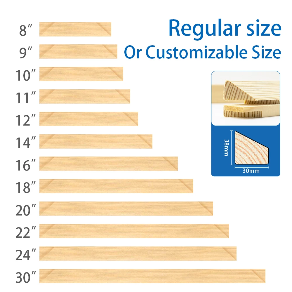 DIY Stretcher Bar Canvas Frame Depth 3.8cm Stretch Bar Molding Art Wooden Canvas Painting Frame Wholesale
