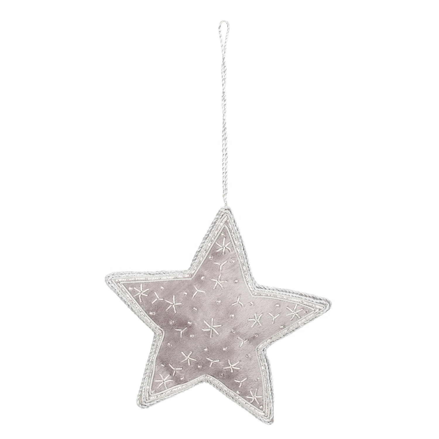 Handmade Christmas Decorations Ornament Customizable Velvet Satin Santa Socks Embroidered Beaded Giraffe Elephant Tree