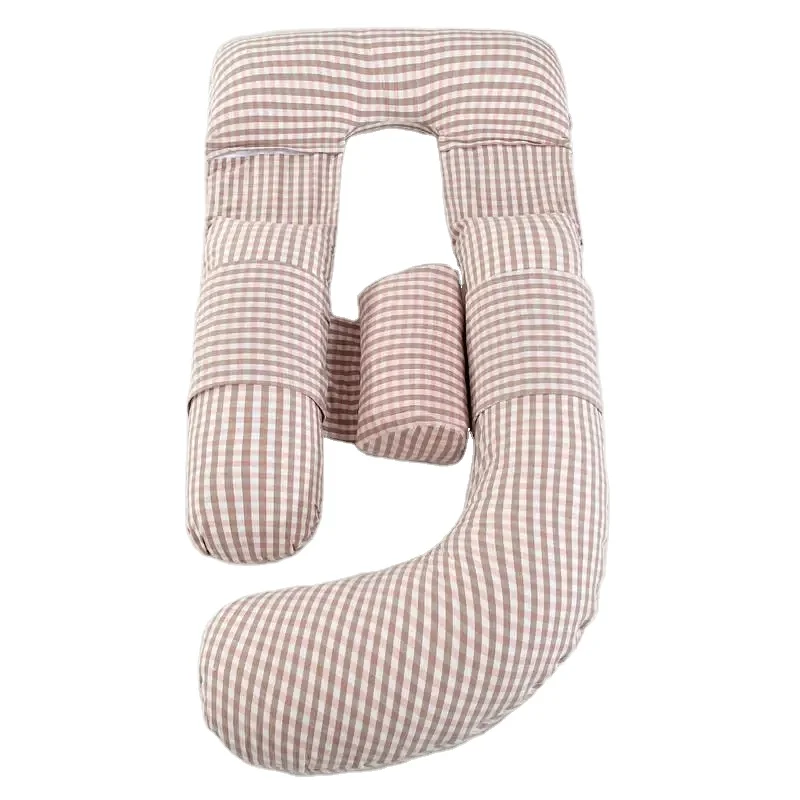 Home National Standards Waterproof Knitted Pregnancy Pillow Vietnam Full Body U Shaped Maternity Pillow for Pregnant Women