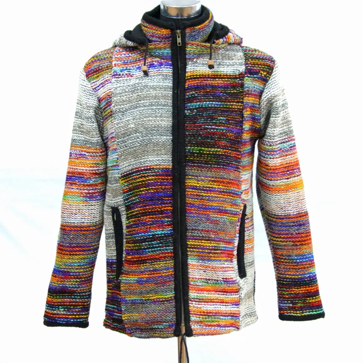 Winter Wool HippyJacket Cardigan Hoodies  Winter  Wholesale Clothing Handloom Good Coat Cheap Fast Delivery Unisex Made In Nepal
