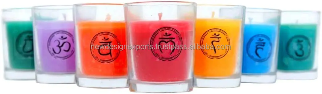 Ароматические свечи Chakra & Luck набор свечей для ароматерапии эвкалипт лаванда роза жасмин кедр лотос и иланг