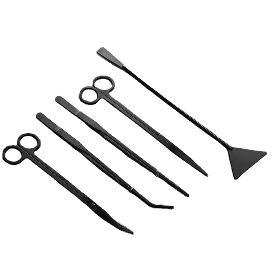 Aquatic Plant Cleaning Tools In Fish Tanks colorful Wavy Scissors Trending Aquarium Tool Kit