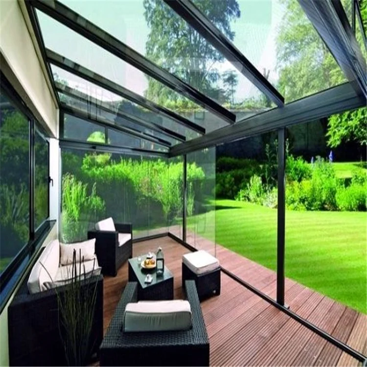 Sophisticated Hot House Glasshouse Sunroom Laminated Insulated Tempered Iron Conservatory Polycarbonate Sunroom