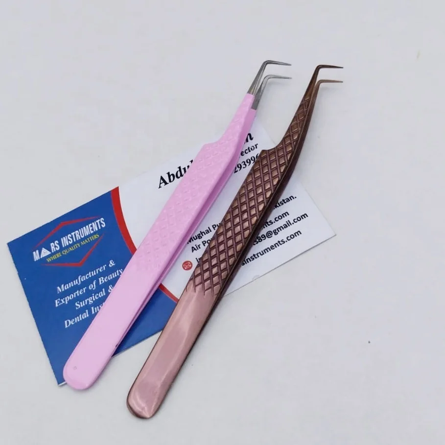 Classic Pick up and Isolation Eyelash Tweezers 90 Degree Angled Tweezers