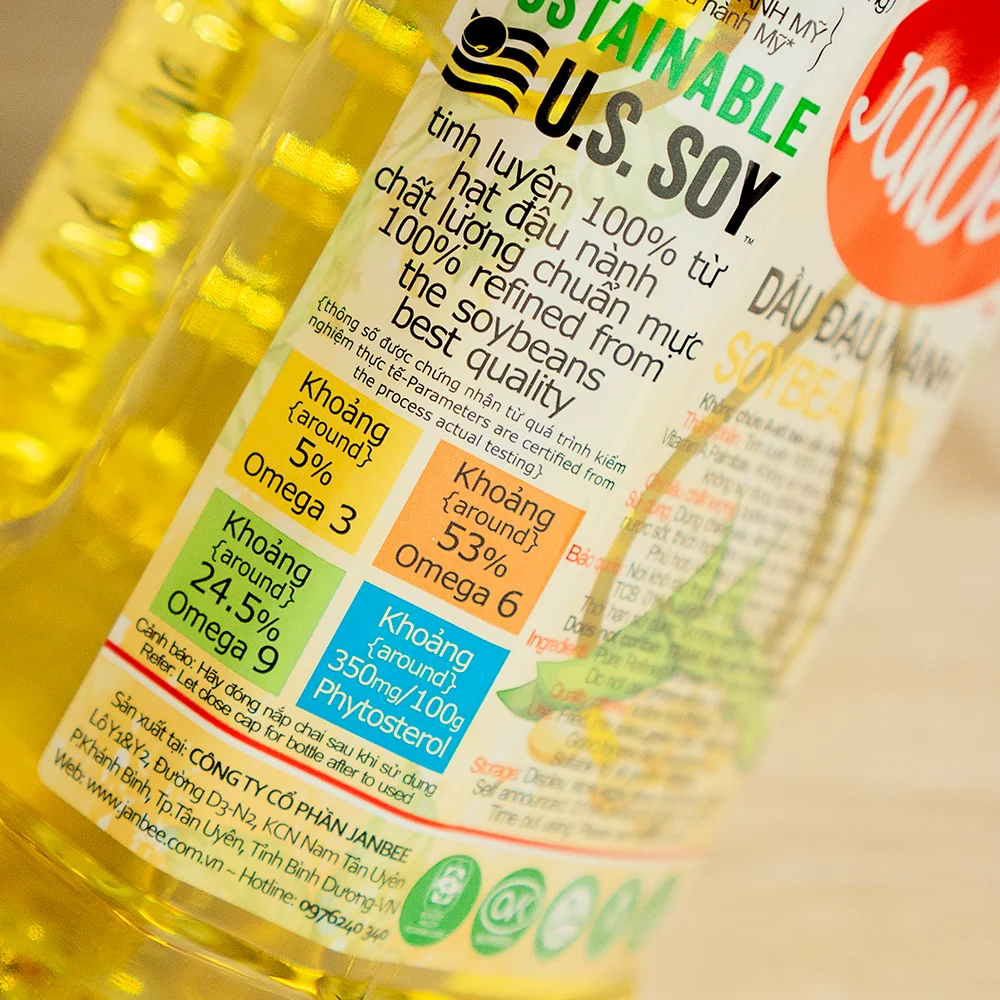 Cheap Refined Soybean Oil NO coloring, manufacturing machine top soy oil protein Vietnam