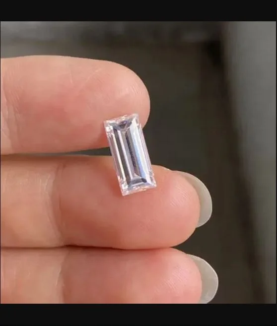 melee sizes wholesale straight baguette step cut D color vvs clarity white loose Women Fine Jewelry Silver Plated