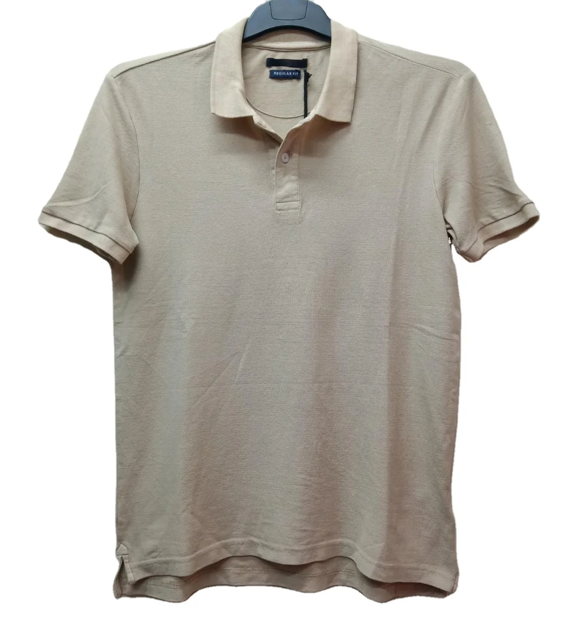  Мужская модная однотонная спортивная рубашка-поло из 100% хлопка удобная брендовая футболка-поло с коротким рукавом бангладеш