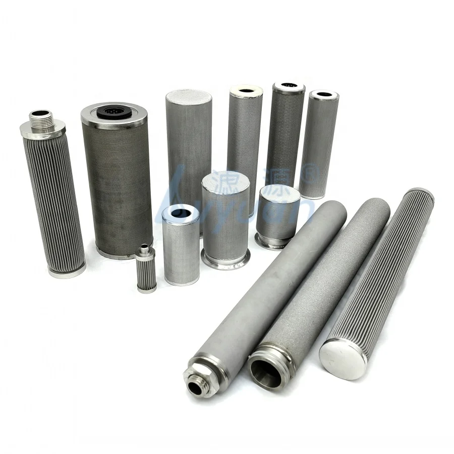 0.2 0.5 1 5 10 25 50 micron Backwashable Titanium Stainless Steel mesh Sintered porous Metal filter cartridge
