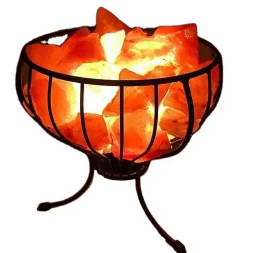 100% Pure Himalayan Salt Chunk Lamp with Iron Basket Available in Wholesale Price With Excellent Quality