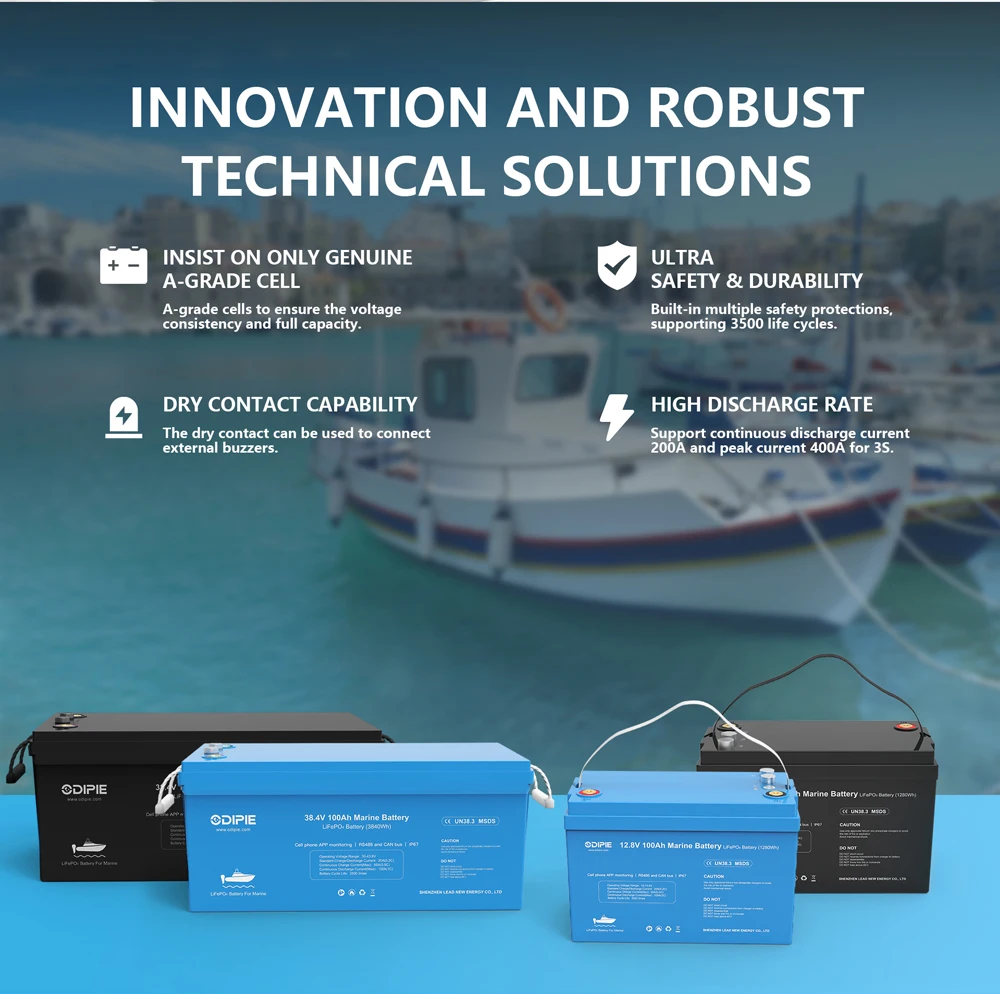 6000 cycle times 12v 100ah Lithium Iron Battery Pack Light Weight 12 V 100 Ah Lifepo4 Battery Long Cycle Life For Rv Camper