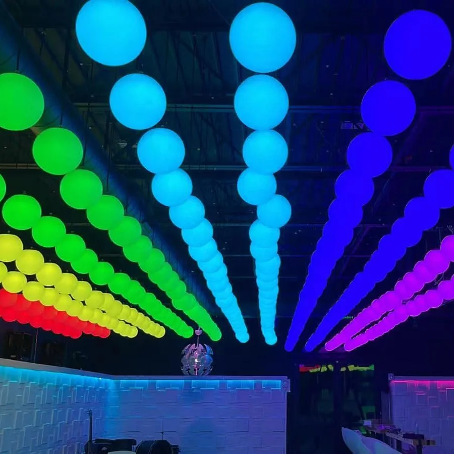 New Led Effect Disco Light/big Cordless Floating Led Illuminated Swimming Pool Ball Light Rechargeable Led Hanging Ball
