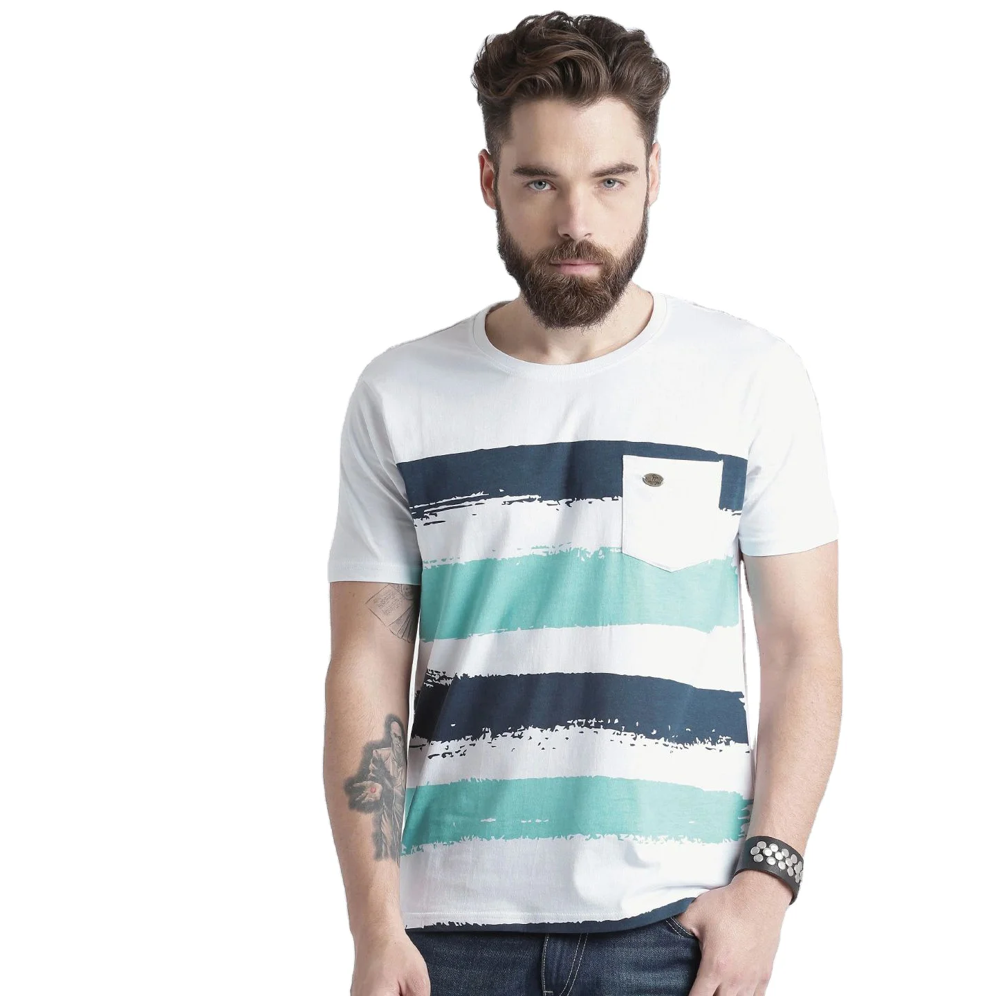 2022 Hot Sale Custom Clothing Tshirt Men Color Block T shirt Organic Pima Cotton Custom Color Panels T Shirt Bar Corporation