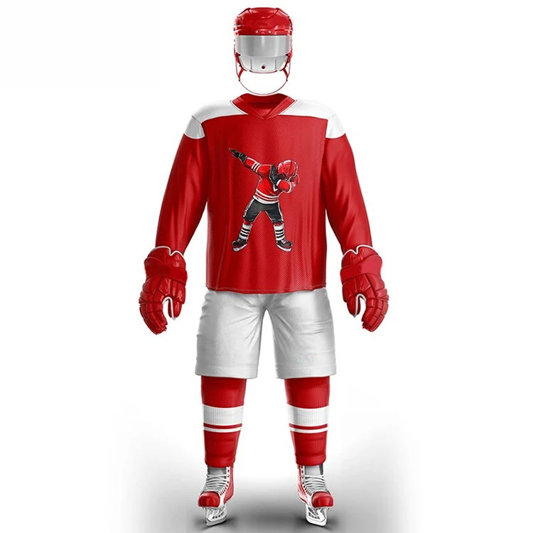 Sports Team Practice 100% Polyester Ice Hockey Jersey Custom Made Superb Quality Men Wear Ice Hockey Uniform