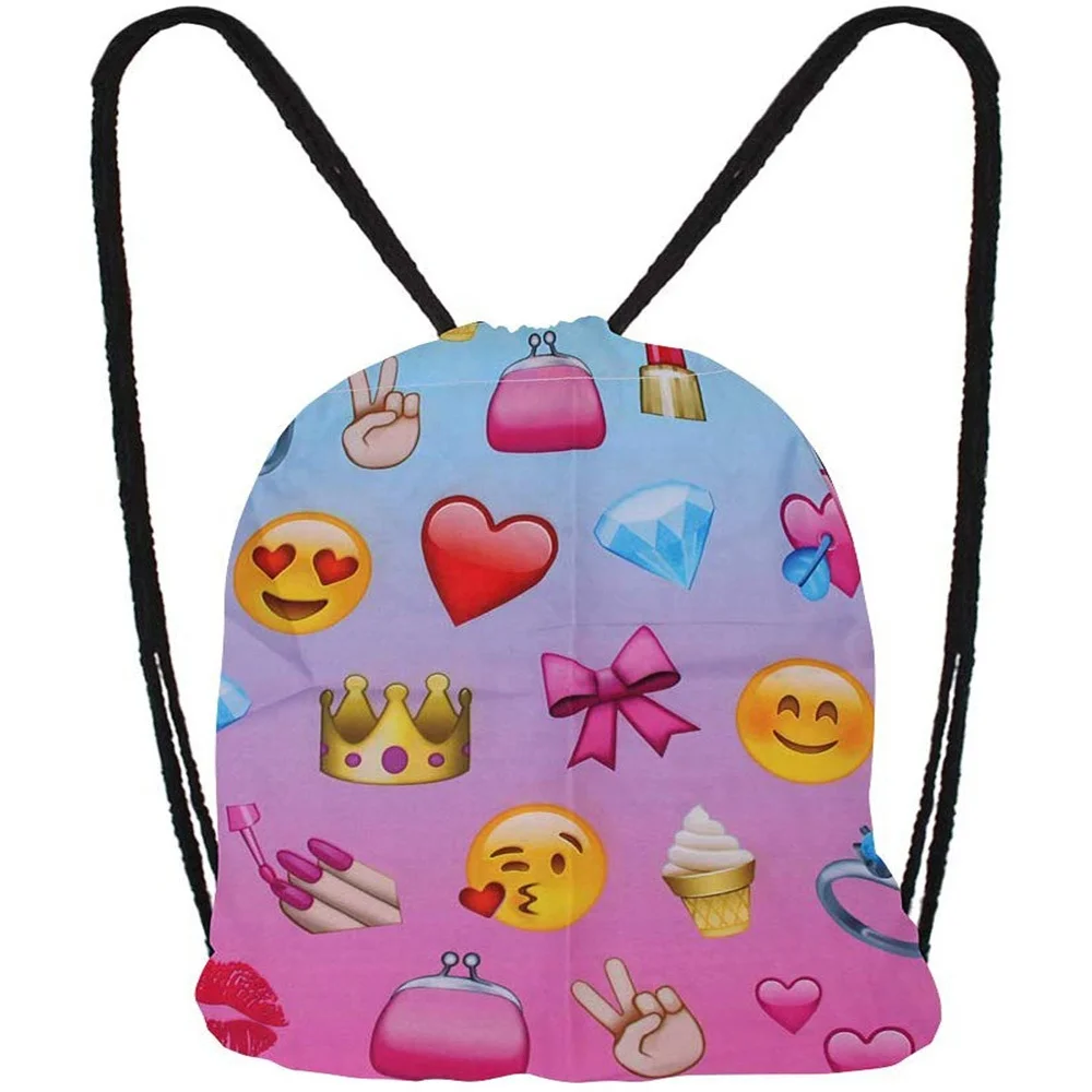 To accept custom print price suppliers 210D polyester drawstring bag