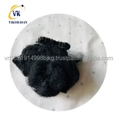 Good quality Black Fiber Solid Dry made by scraps for sofa quilt toys geotextiles mattress stuffing from Vikohasan Fiber factory