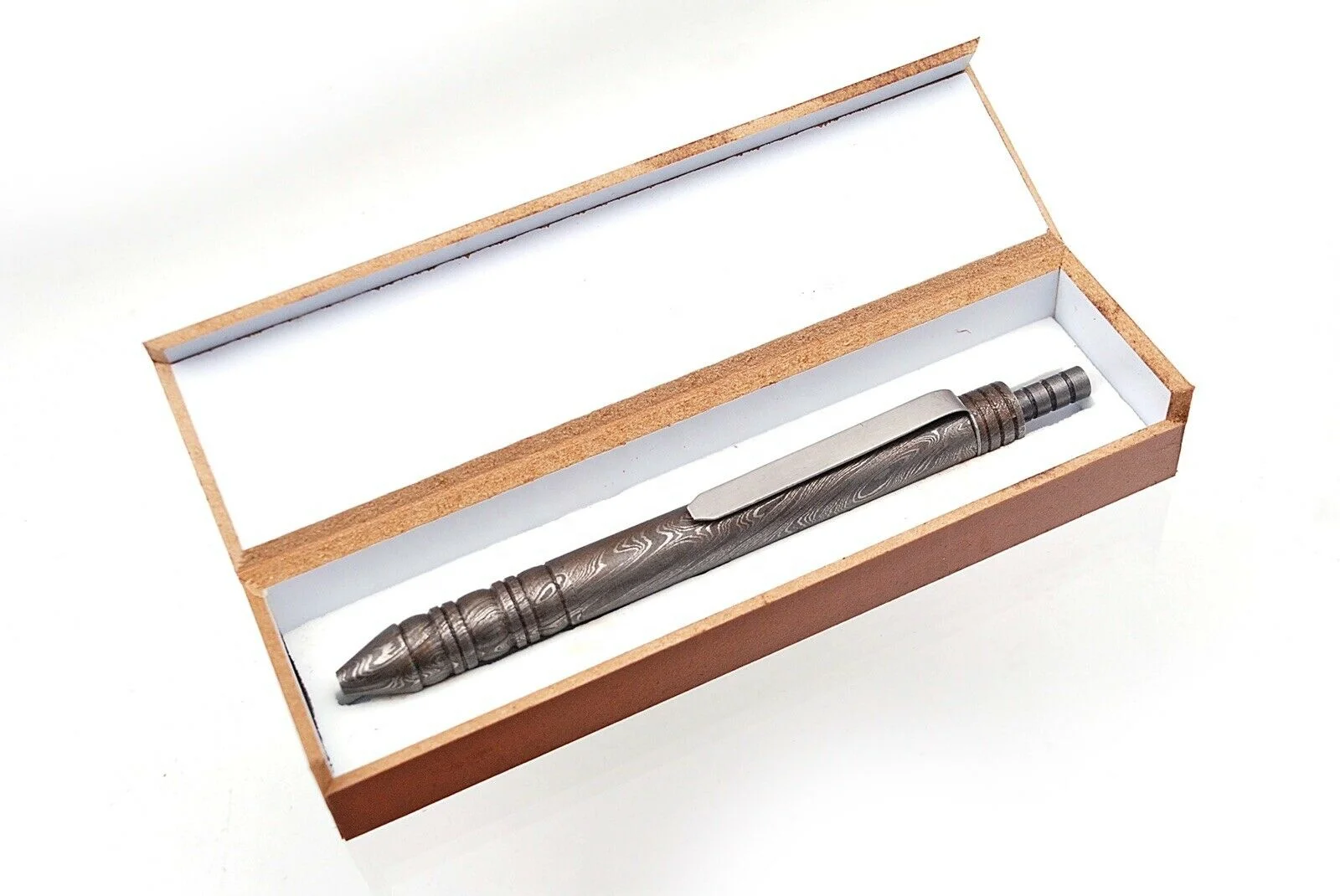 Damascus Titanium Tactical Pen Hand Carry Writing Instrument Pen Gift Custom Product Antique Silver Fountain Pen