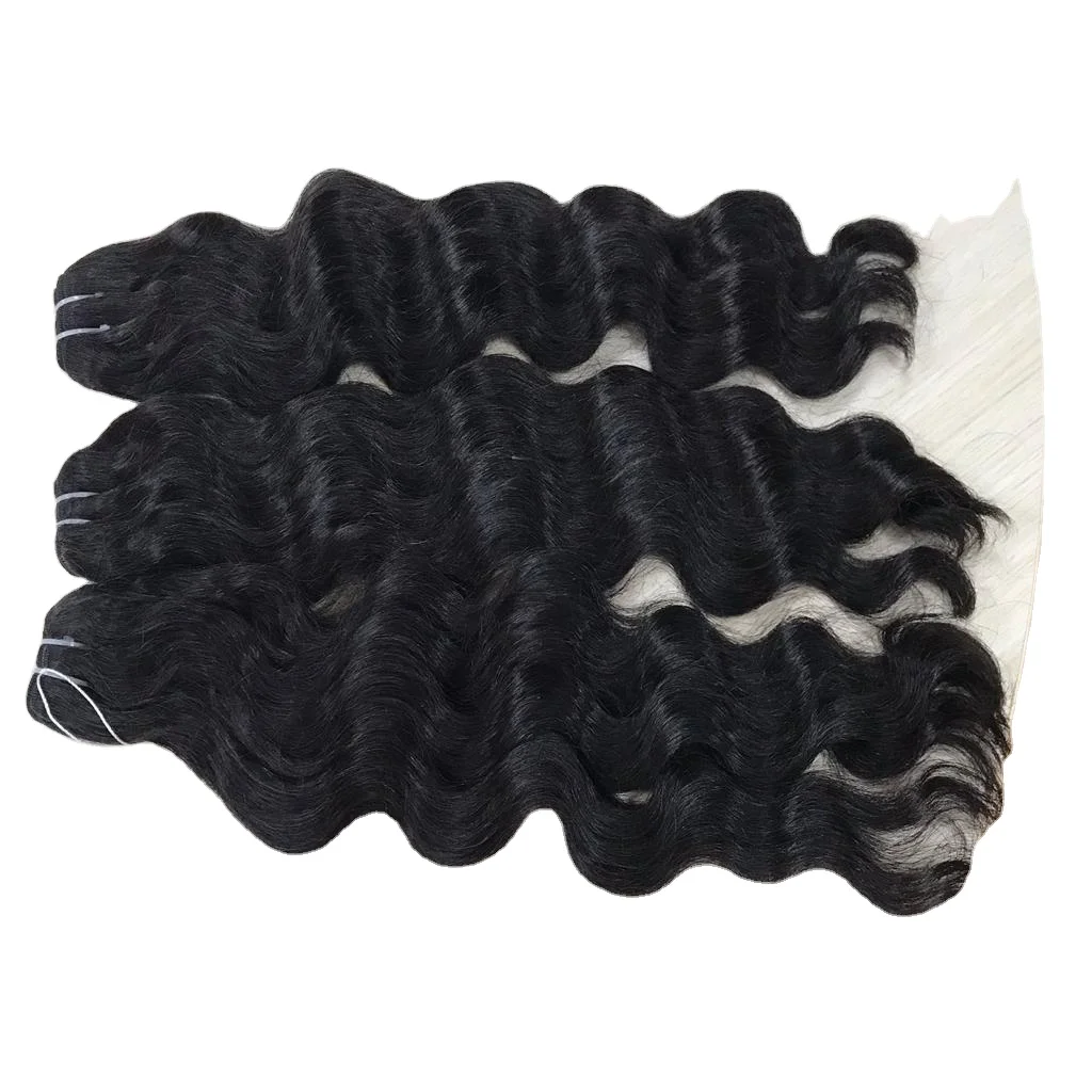 Wholesale machine weft hair bundles Vietnamese human hair extensions raw hair customized length and textures