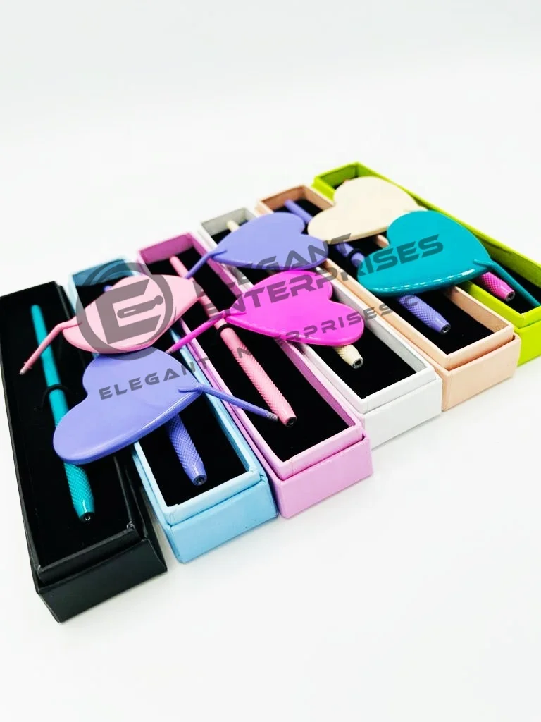 Heart shape mirror handle for Eyelash Extension mirror Wholesale/stainless steel Mirror with custom brand name